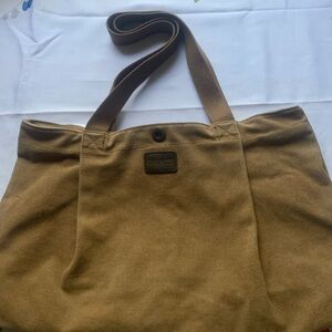Stylish Tan Canvas Shoulder Bag